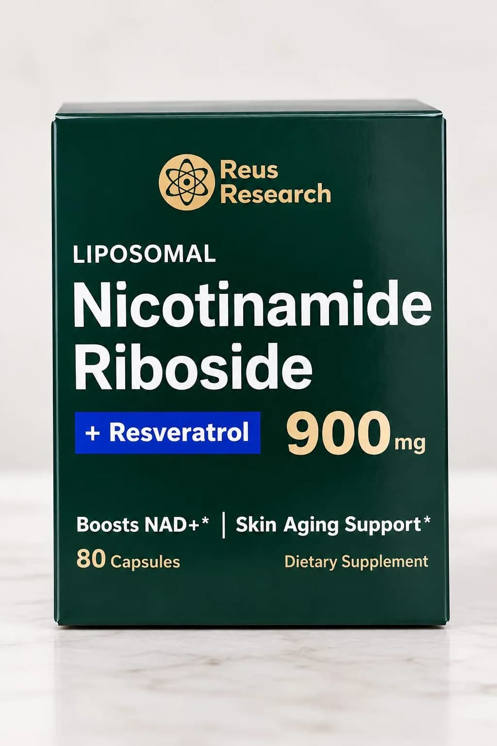 Nicotinamide Riboside + Resveratrol – Reus Research – 900 mg – 80 Cápsulas