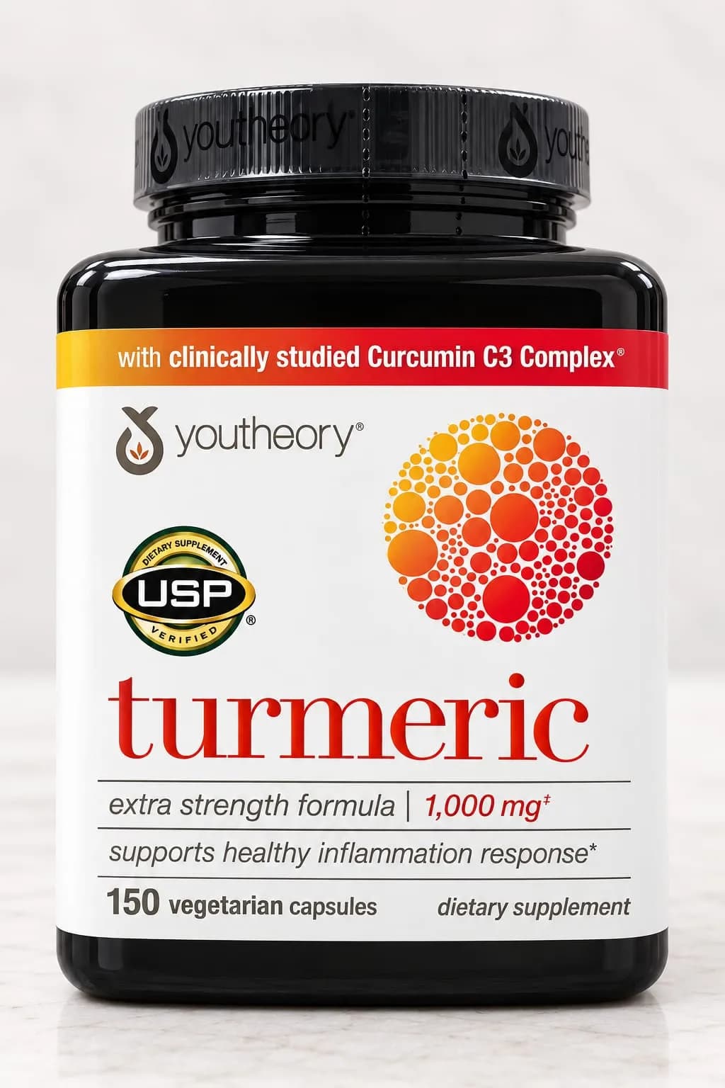 Turmeric Extra Strength – Youtheory – 1,000 mg – 150 Cápsulas