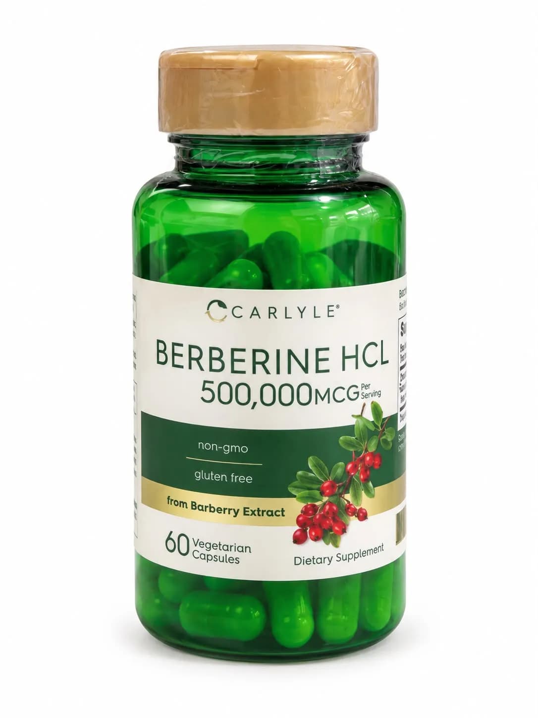 Berberina HCl – Carlyle – 500,000 mcg – 60 Cápsulas