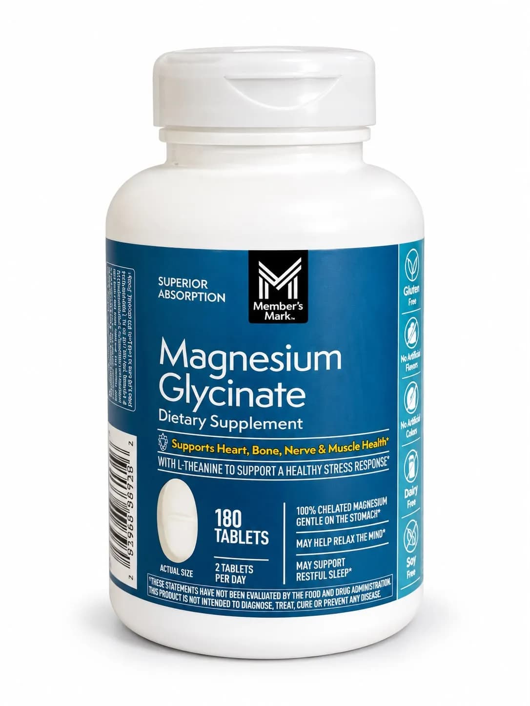 Magnesium Glycinate + L-Theanine – 180 tabletas