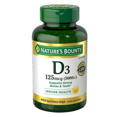 Vitamina D3 125 mcg (5000 UI) – Nature’s Bounty