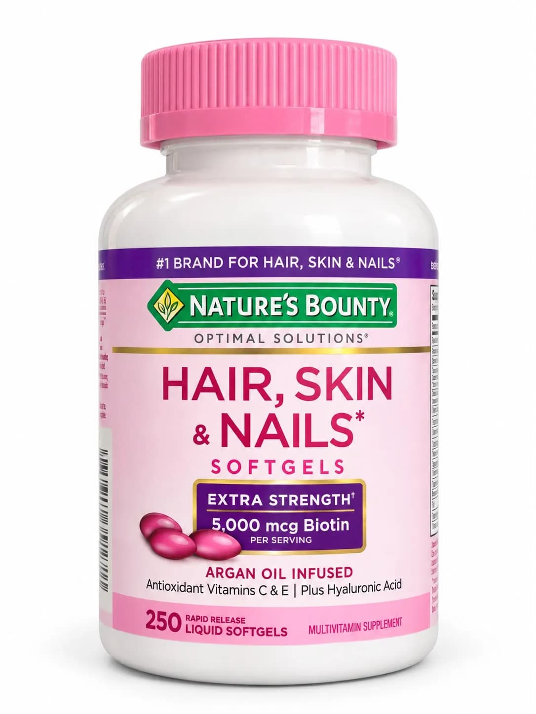 Hair, Skin & Nails 5,000 mcg de Biotina Nature’s Bounty