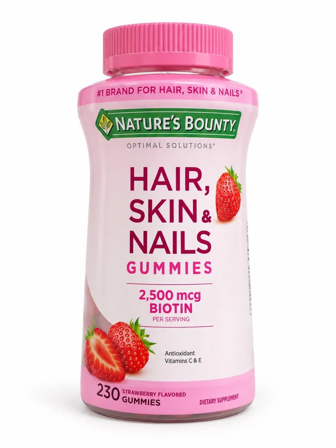 Hair, Skin & Nails Gummies – Nature’s Bounty – 2,500 mcg Biotina – 230 Gummies