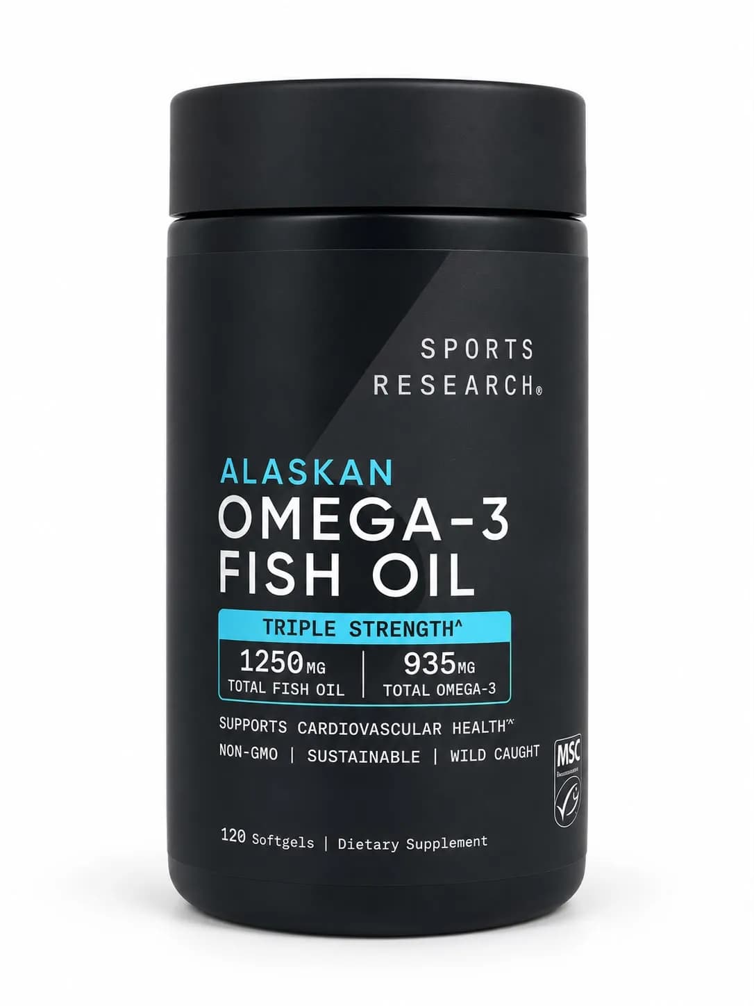 Alaskan Omega-3 Fish Oil Triple Strength 1250 mg – Sports Research