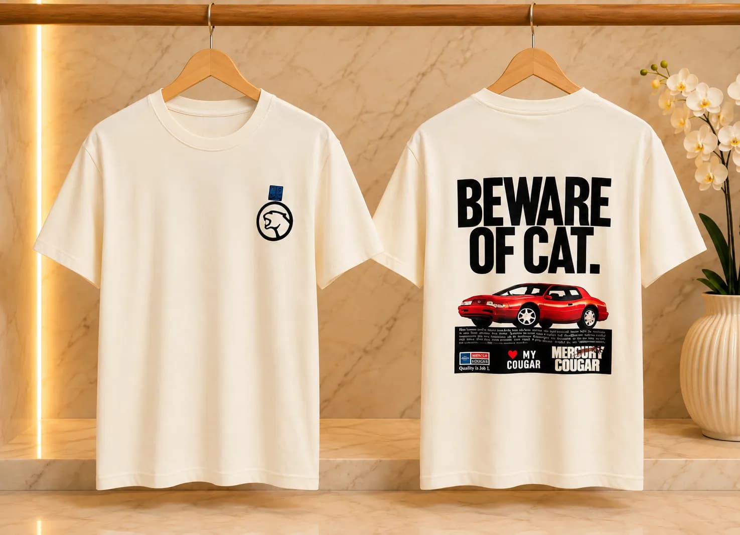 Playera con Gráfico Posterior Mercury Cougar.