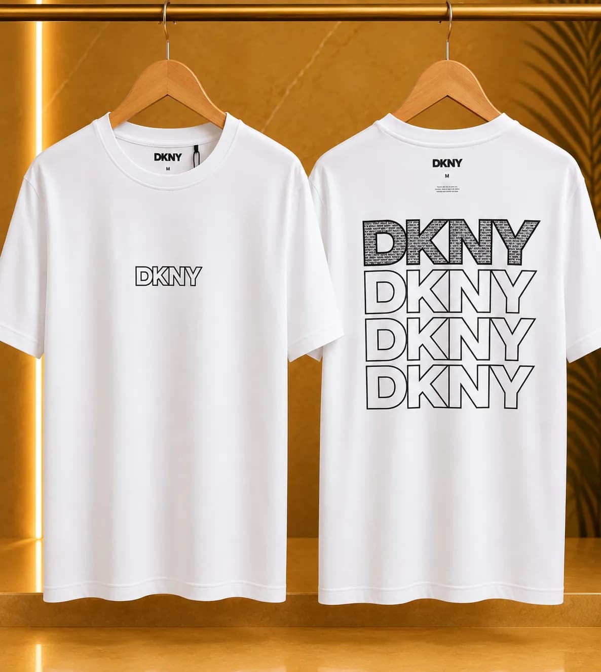 Playera DKNY Logo Frontal y Estampado Gráfico Posterior