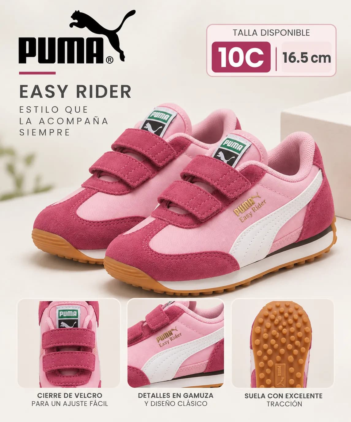 Puma Easy Rider V Kids · Rosa