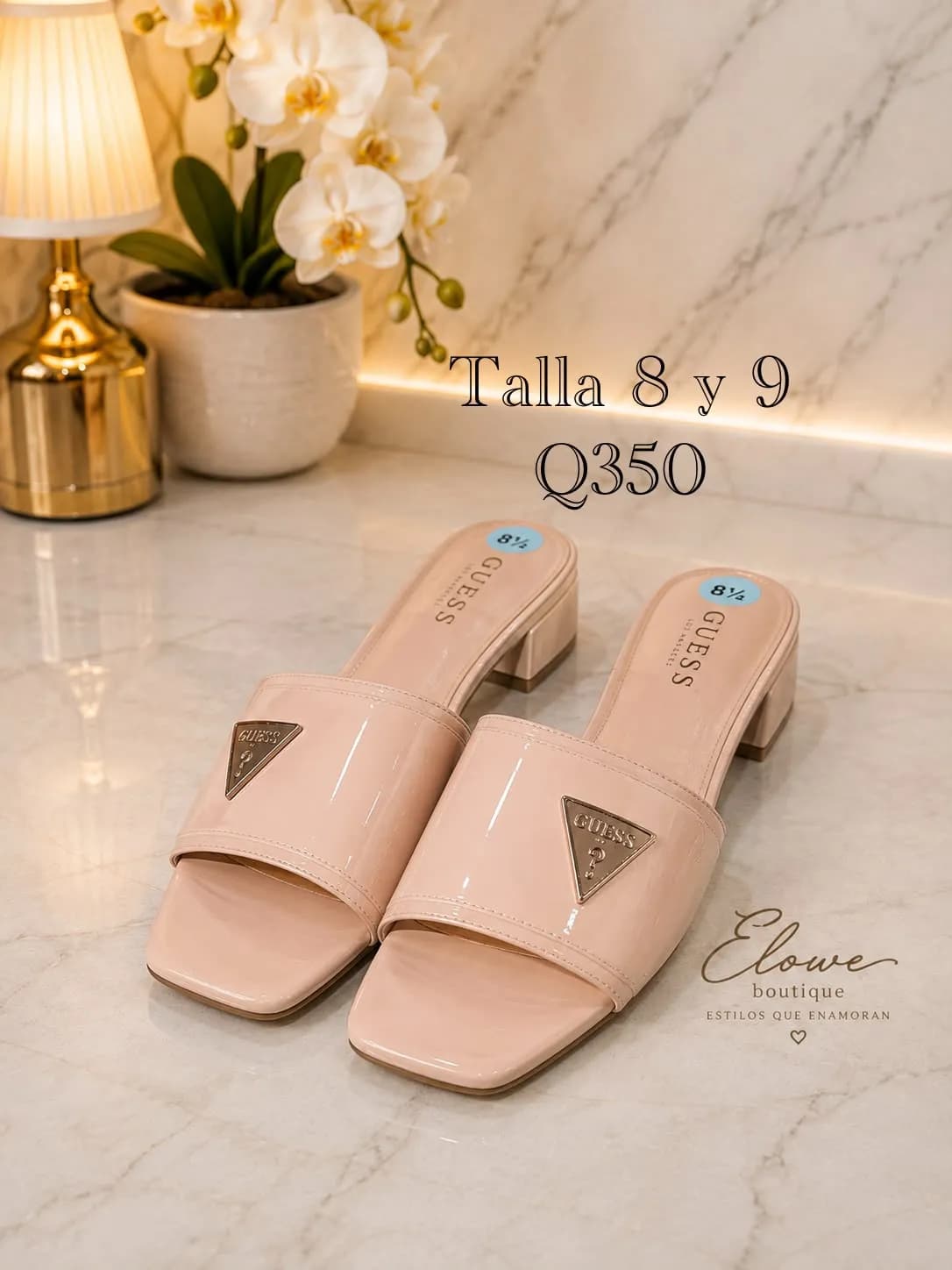 Sandalias Guess Talla 9 Color Palo Rosa Estilo Galynn