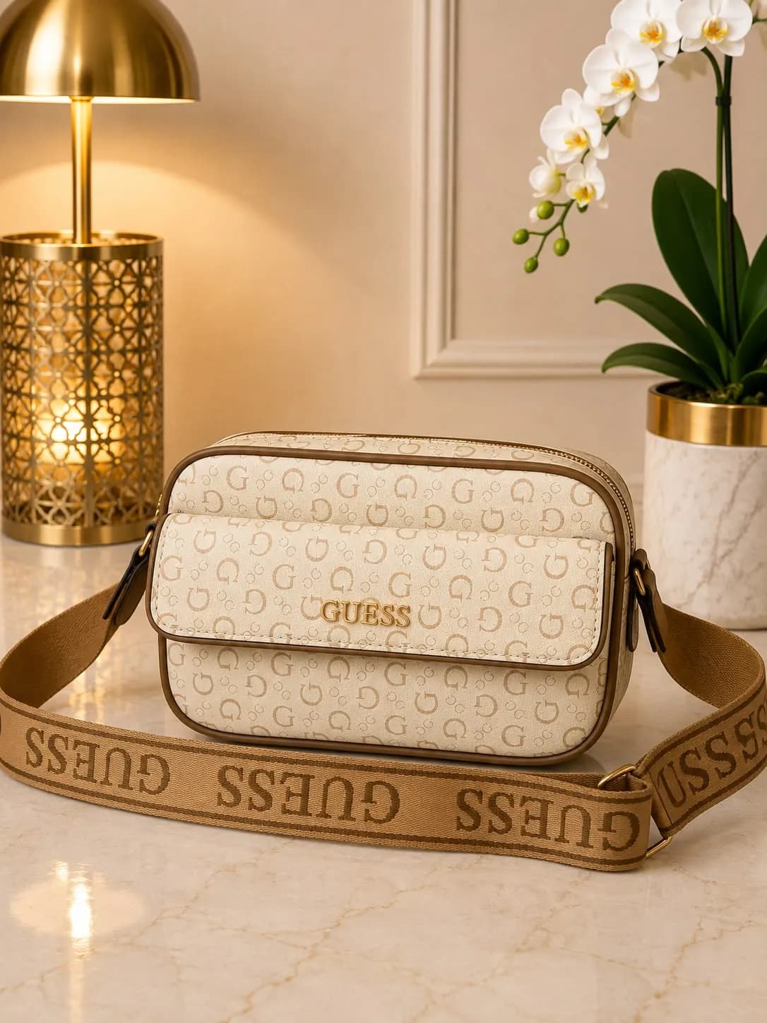 Crossbdoy Guess Monogrameado con Doble Espacio Estilo SG172770